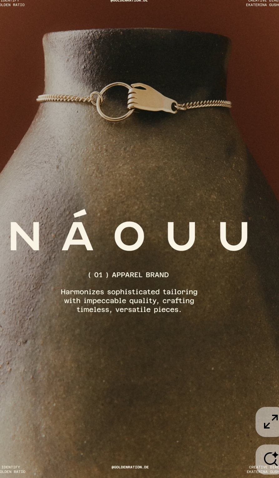 Editorial branding artwork on a ceramic vase