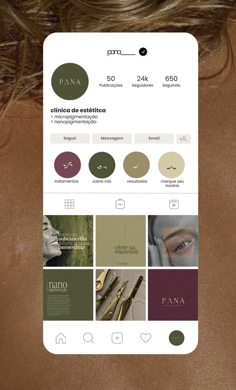 Social media profile displayed on a smartphone